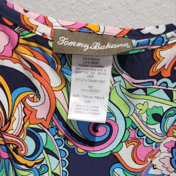 Tommy Bahama Mare paisley slip on Maxi dress with pockets - Picture 4 of 10